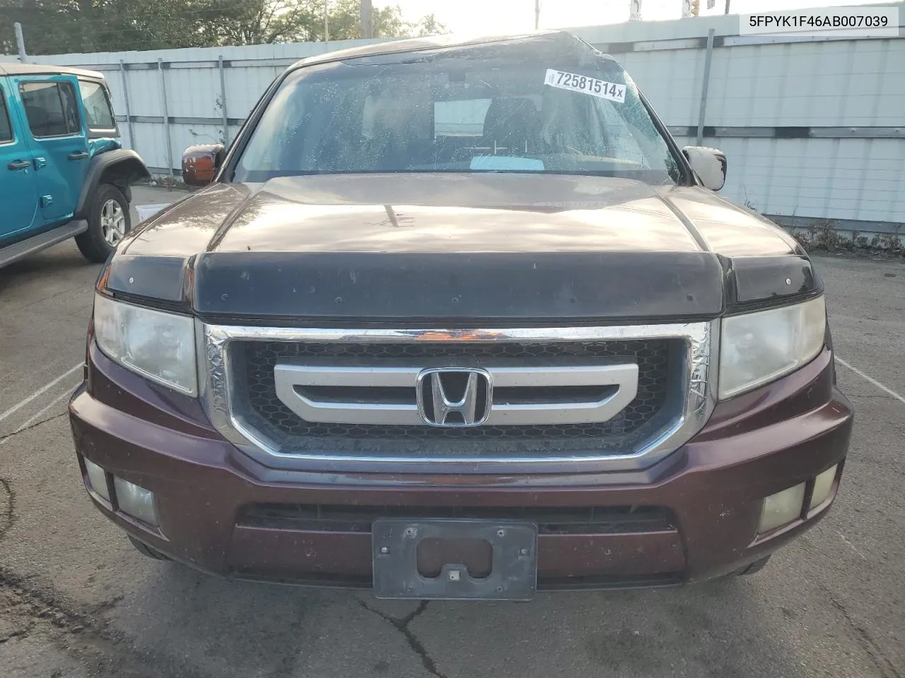 2010 Honda Ridgeline Rts VIN: 5FPYK1F46AB007039 Lot: 72581514