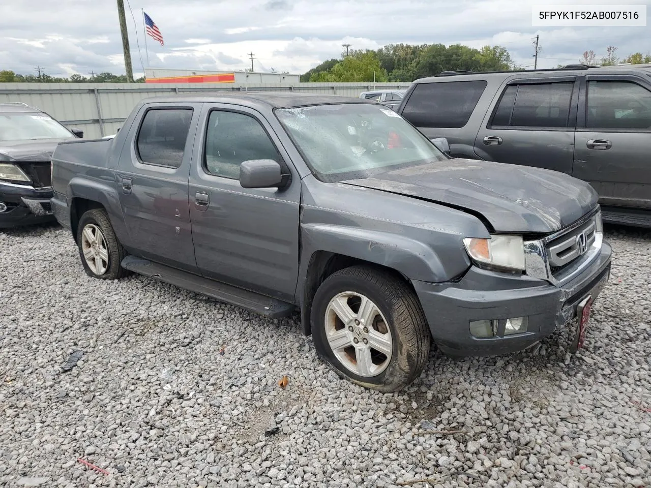 2010 Honda Ridgeline Rtl VIN: 5FPYK1F52AB007516 Lot: 72881774