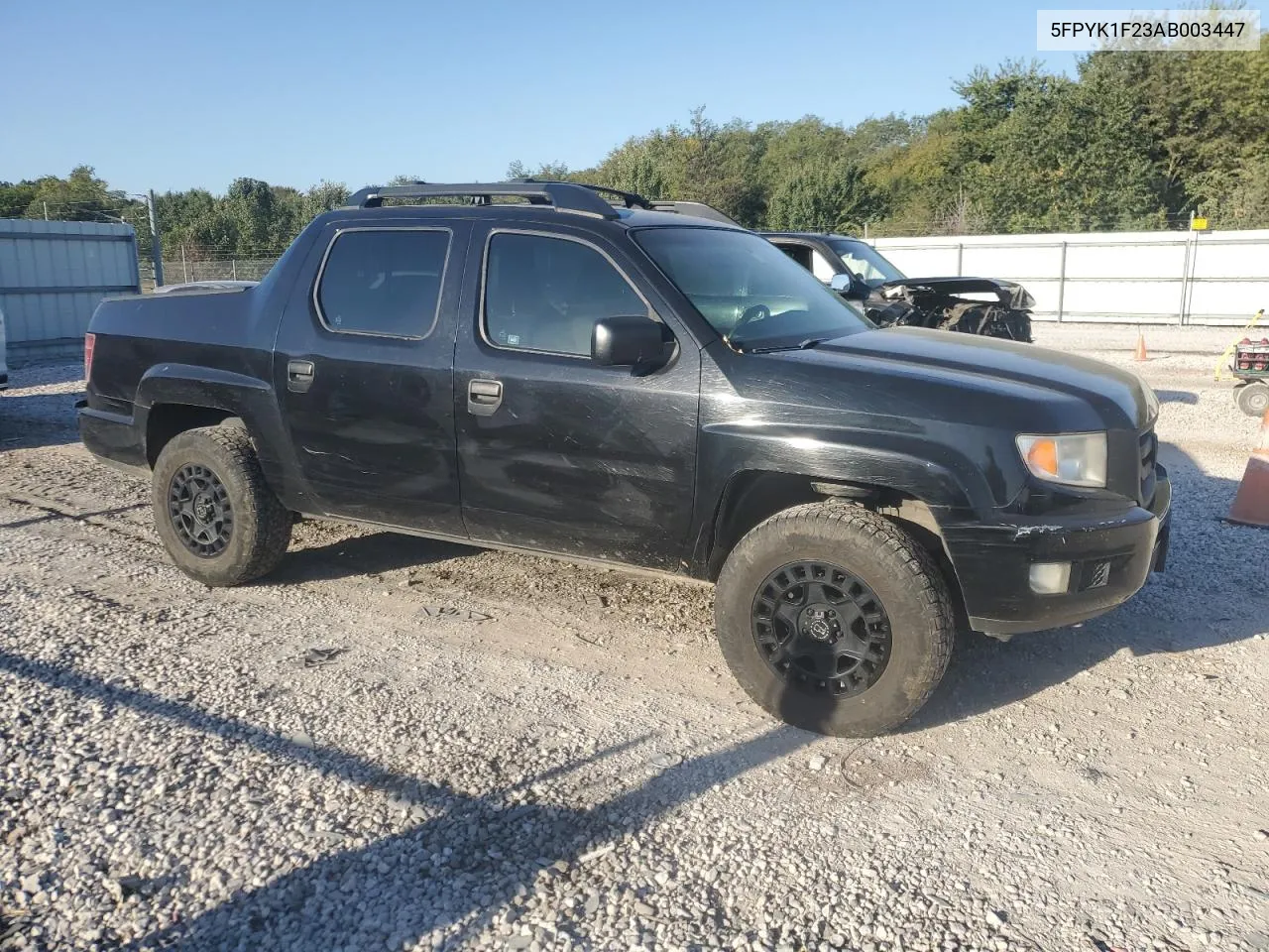 2010 Honda Ridgeline Rt VIN: 5FPYK1F23AB003447 Lot: 73944464