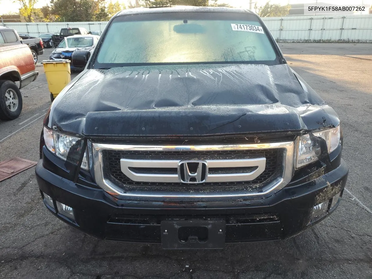 2010 Honda Ridgeline Rtl VIN: 5FPYK1F58AB007262 Lot: 74173034