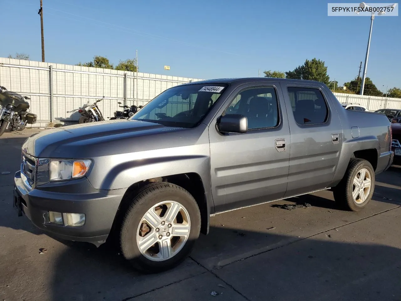 2010 Honda Ridgeline Rtl VIN: 5FPYK1F5XAB002757 Lot: 74548944