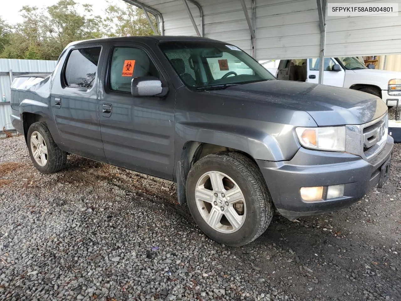 2010 Honda Ridgeline Rtl VIN: 5FPYK1F58AB004801 Lot: 75098714