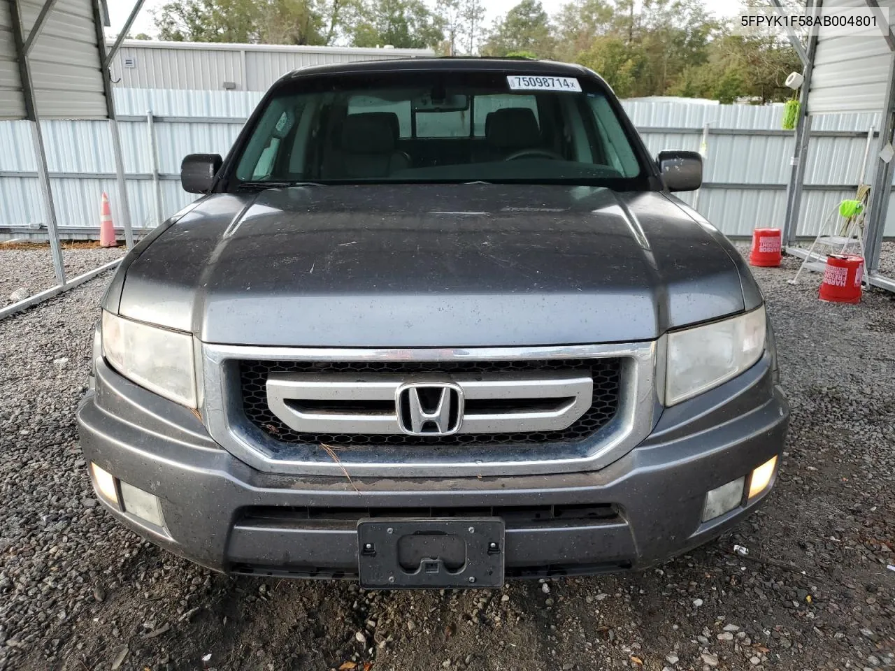 2010 Honda Ridgeline Rtl VIN: 5FPYK1F58AB004801 Lot: 75098714