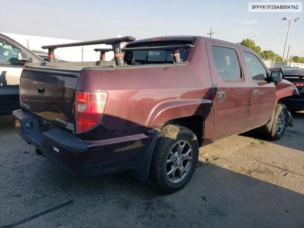 2010 Honda Ridgeline Rt VIN: 5FPYK1F25AB004762 Lot: 75319524