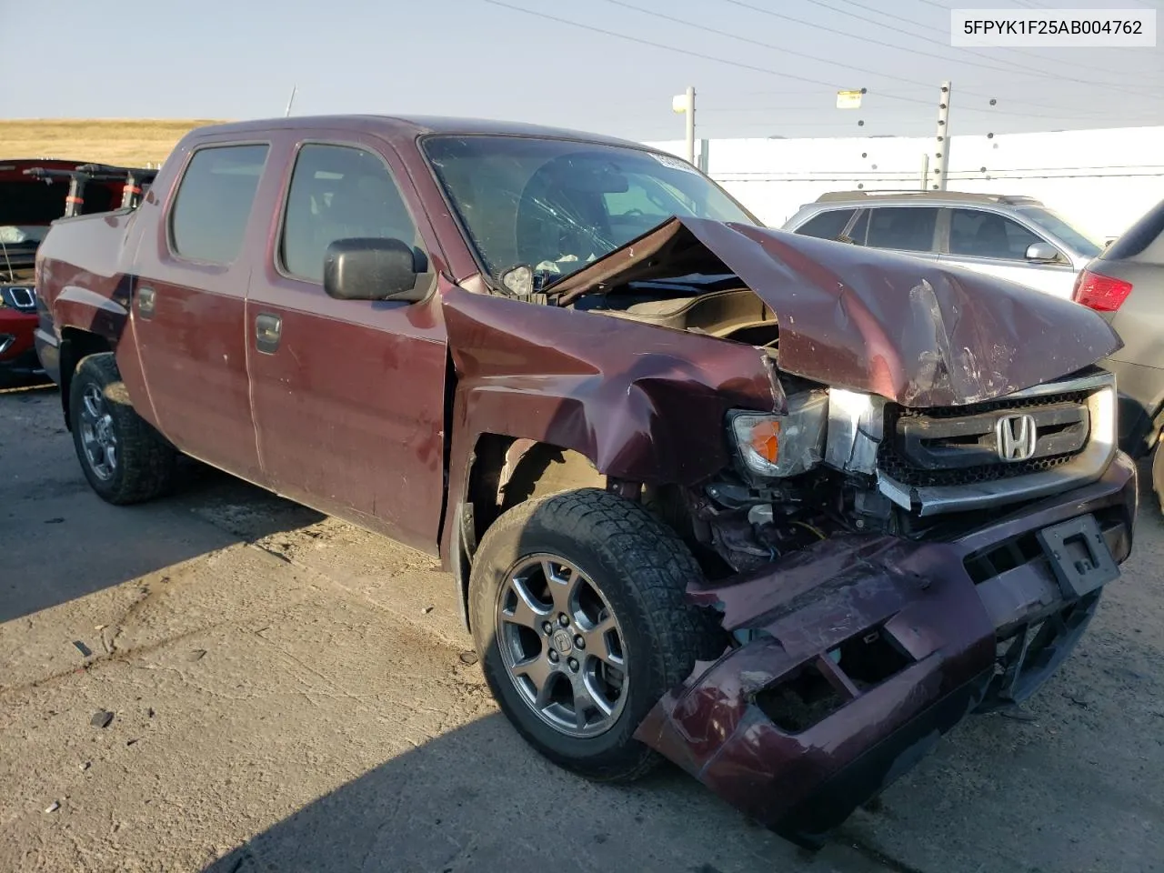 2010 Honda Ridgeline Rt VIN: 5FPYK1F25AB004762 Lot: 75319524