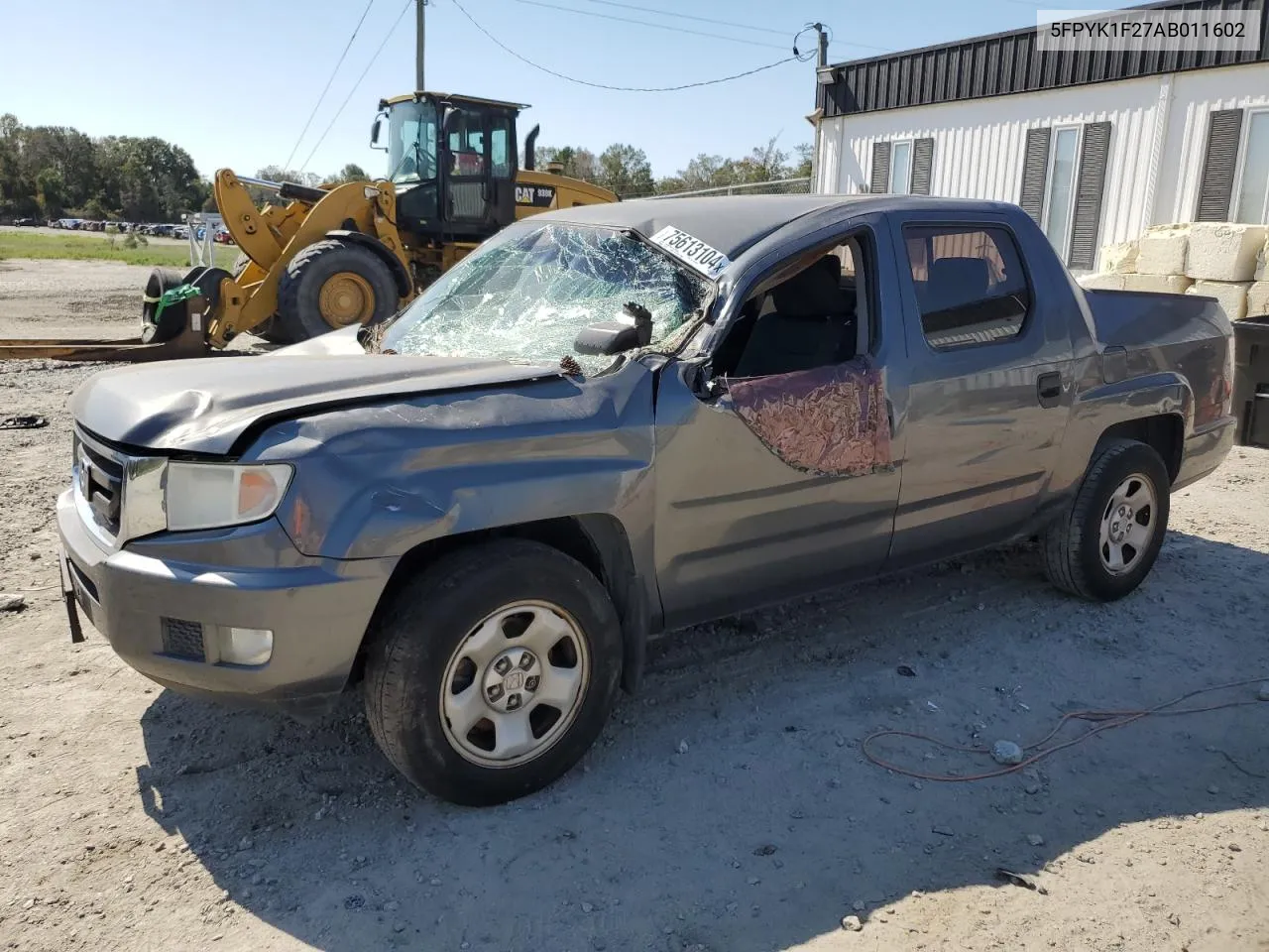 2010 Honda Ridgeline Rt VIN: 5FPYK1F27AB011602 Lot: 75613104