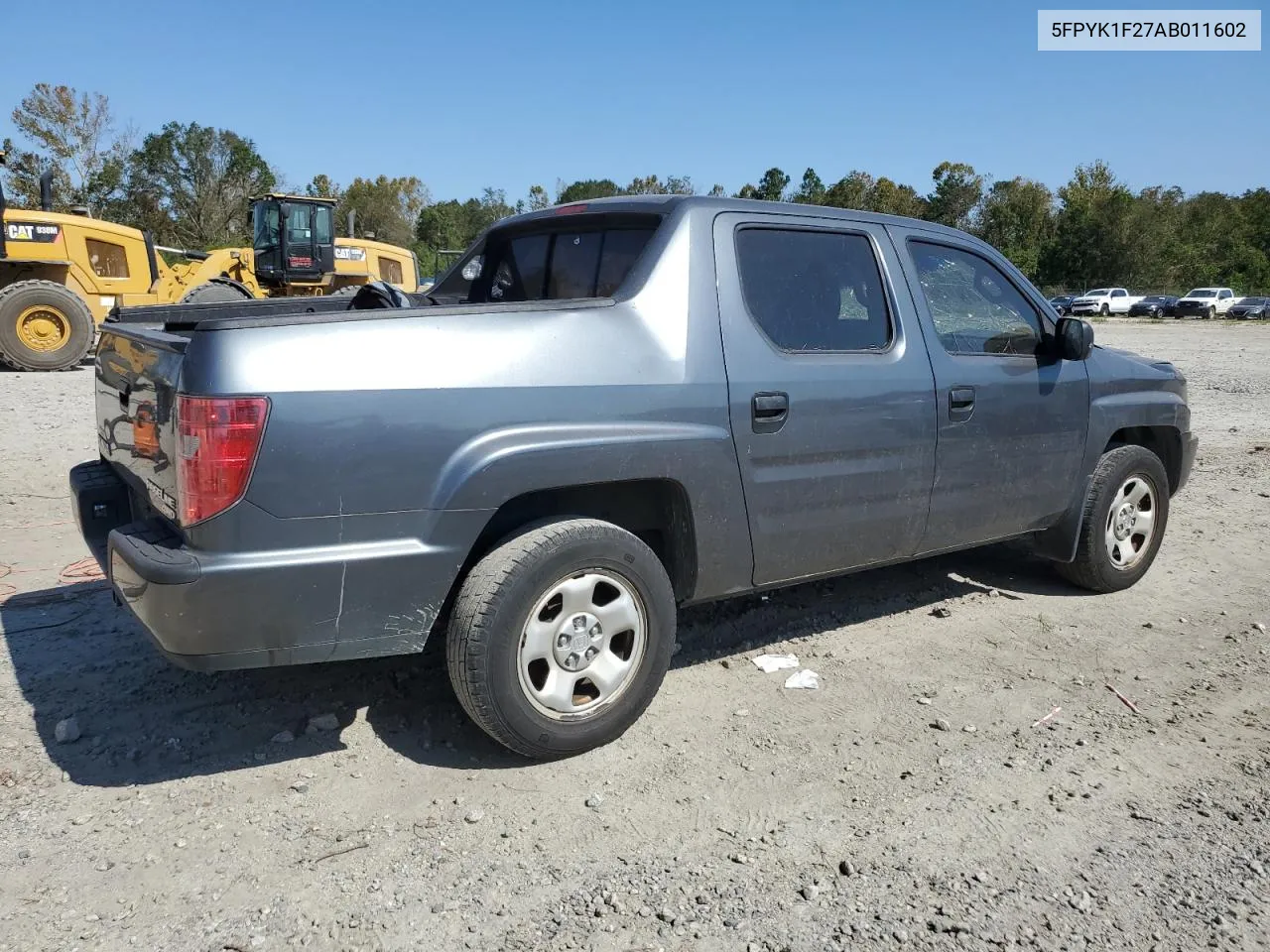 2010 Honda Ridgeline Rt VIN: 5FPYK1F27AB011602 Lot: 75613104