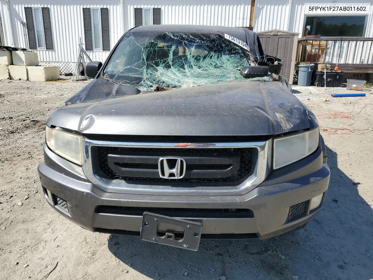 2010 Honda Ridgeline Rt VIN: 5FPYK1F27AB011602 Lot: 75613104