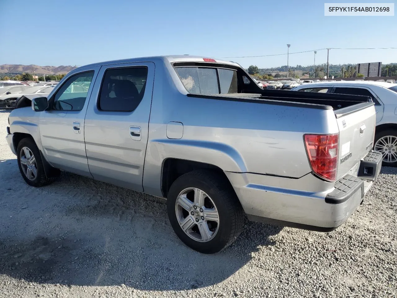 2010 Honda Ridgeline Rtl VIN: 5FPYK1F54AB012698 Lot: 75849104