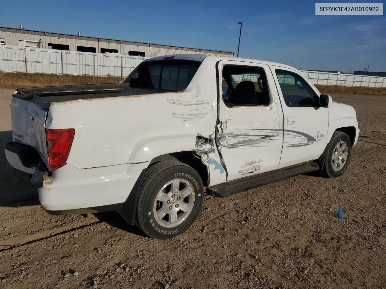 2010 Honda Ridgeline Rts VIN: 5FPYK1F47AB010922 Lot: 77881294