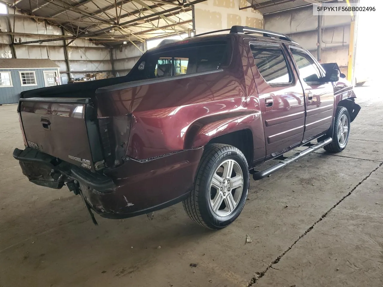 2011 Honda Ridgeline Rtl VIN: 5FPYK1F56BB002496 Lot: 51610984