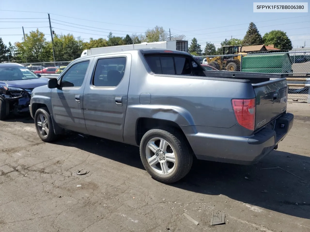 2011 Honda Ridgeline Rtl VIN: 5FPYK1F57BB006380 Lot: 71034264