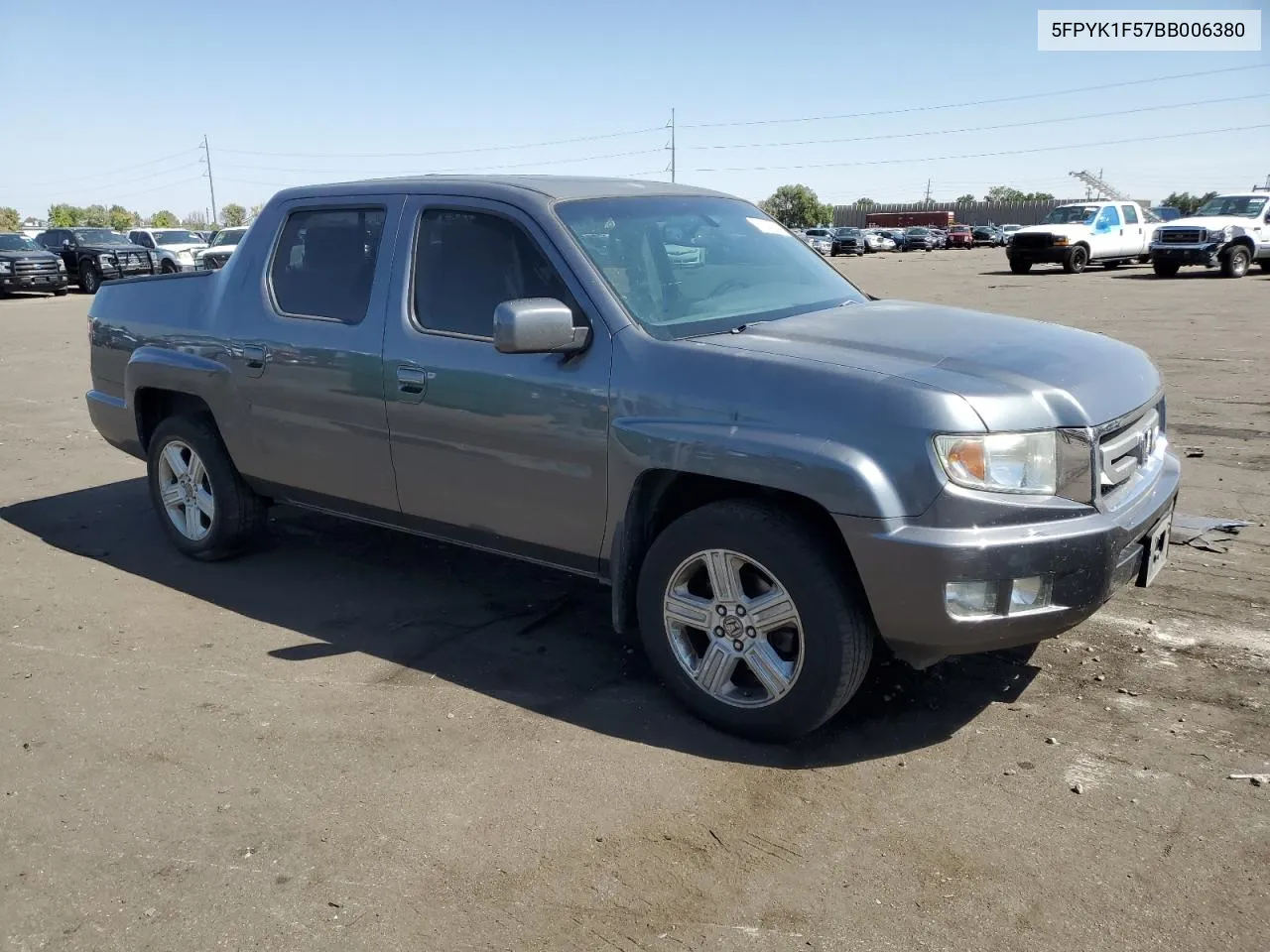 2011 Honda Ridgeline Rtl VIN: 5FPYK1F57BB006380 Lot: 71034264