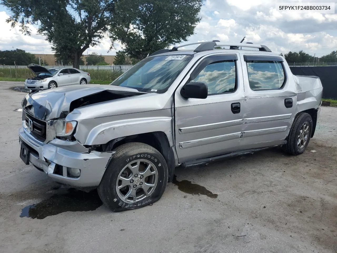 2011 Honda Ridgeline Rt VIN: 5FPYK1F24BB003734 Lot: 71973474