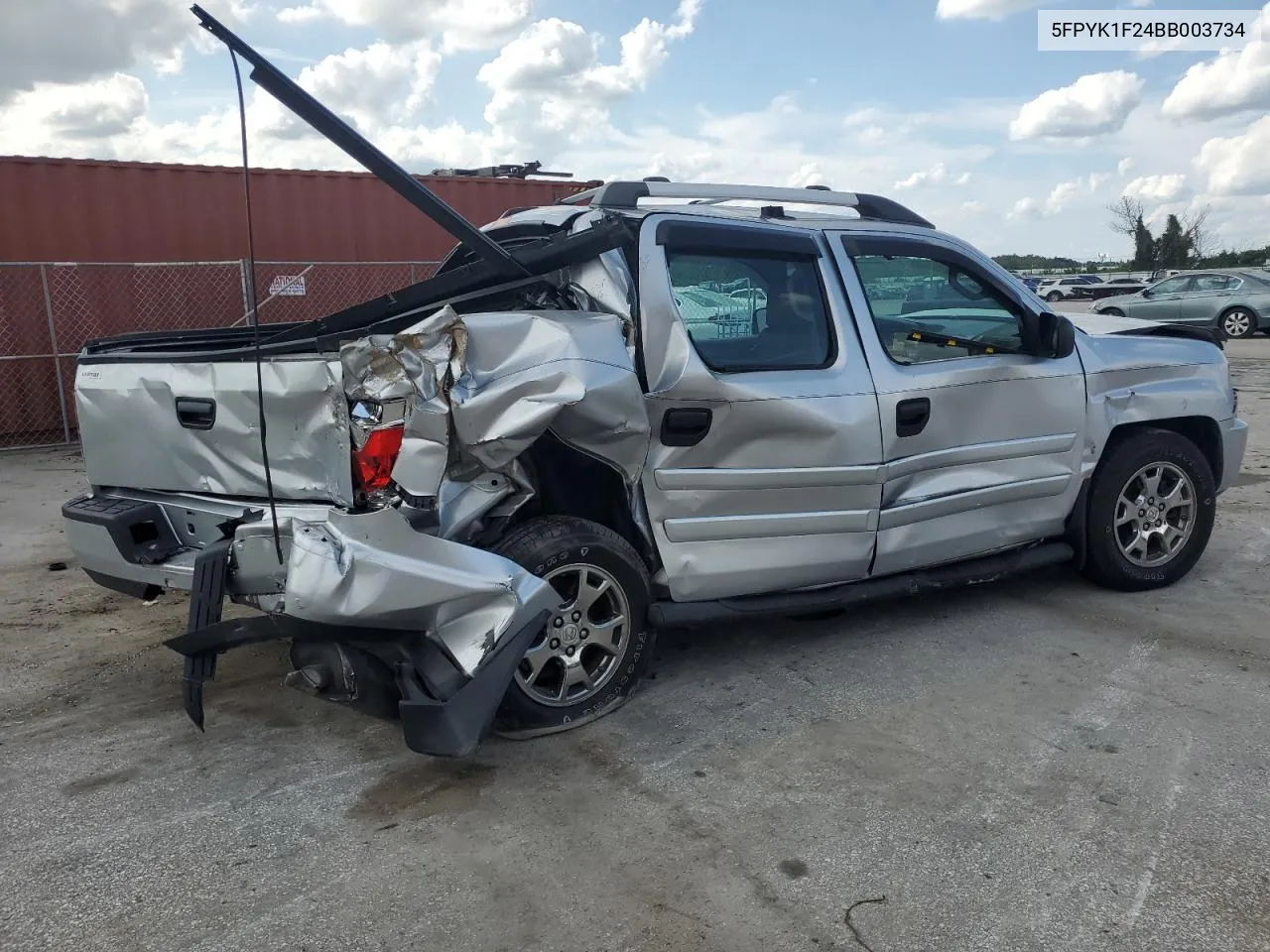 2011 Honda Ridgeline Rt VIN: 5FPYK1F24BB003734 Lot: 71973474