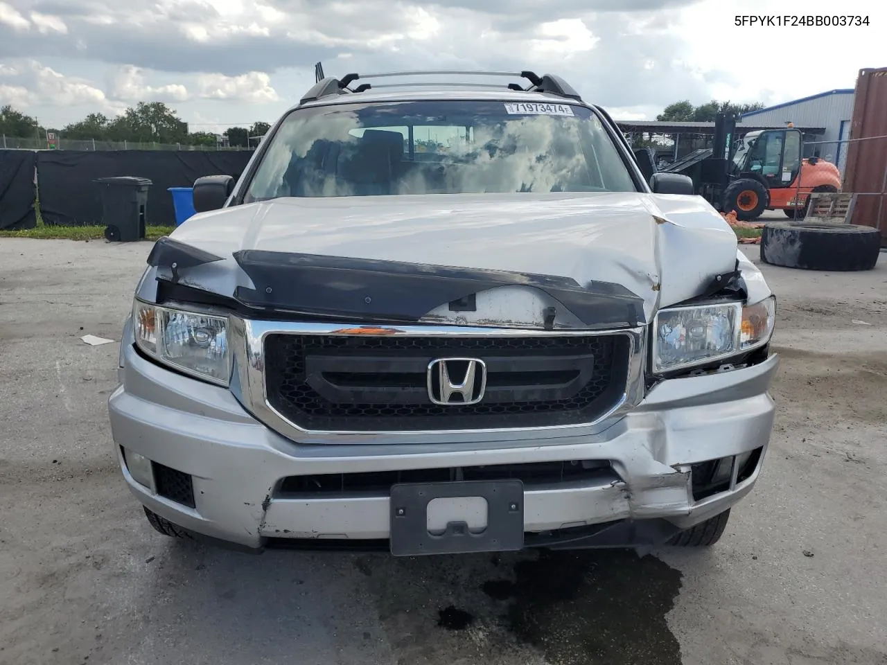 2011 Honda Ridgeline Rt VIN: 5FPYK1F24BB003734 Lot: 71973474