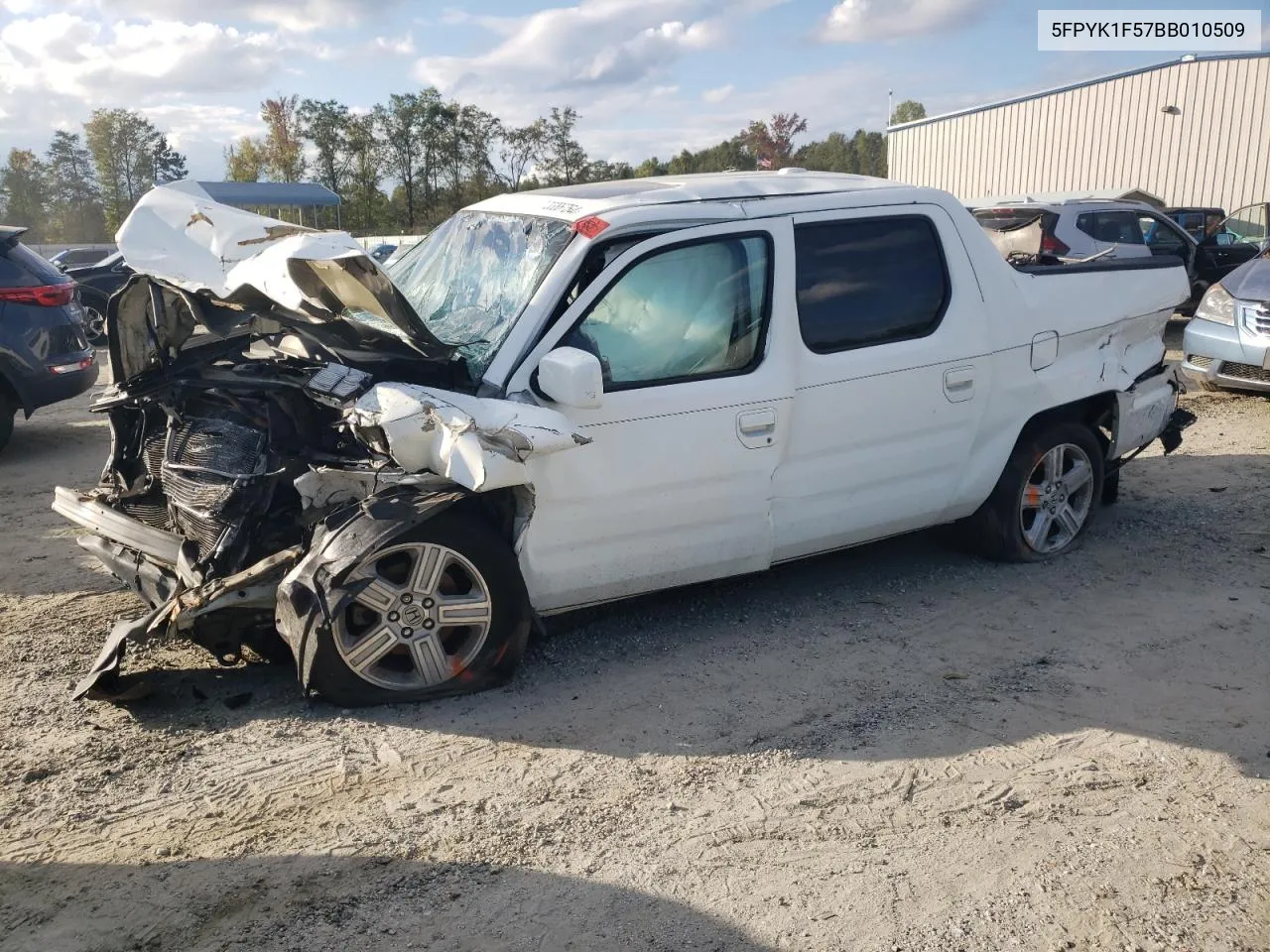 2011 Honda Ridgeline Rtl VIN: 5FPYK1F57BB010509 Lot: 73386754