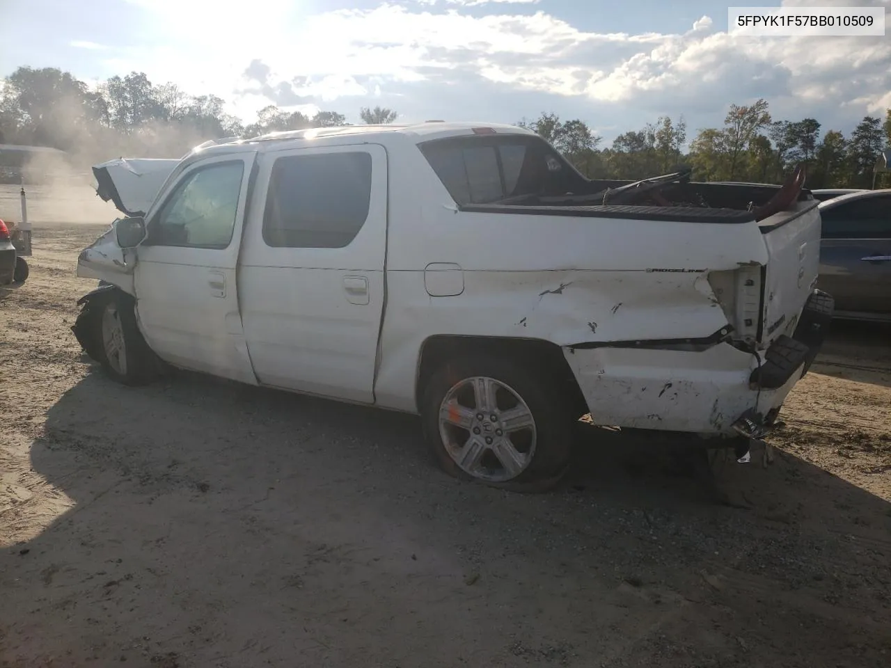 2011 Honda Ridgeline Rtl VIN: 5FPYK1F57BB010509 Lot: 73386754