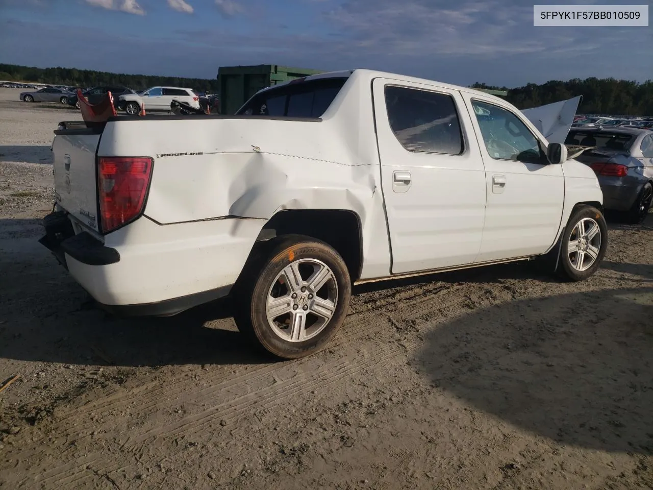 2011 Honda Ridgeline Rtl VIN: 5FPYK1F57BB010509 Lot: 73386754