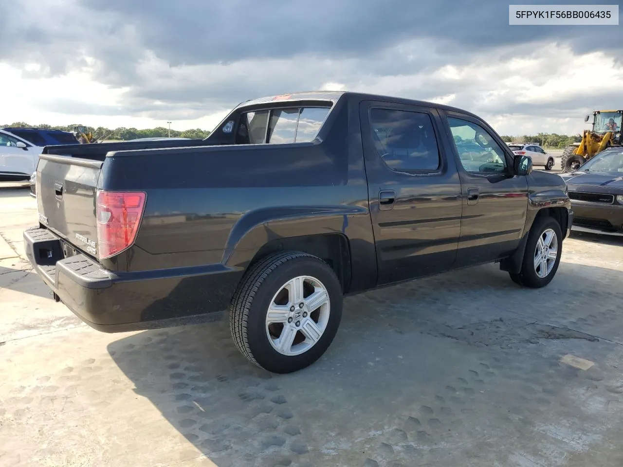 2011 Honda Ridgeline Rtl VIN: 5FPYK1F56BB006435 Lot: 73837234