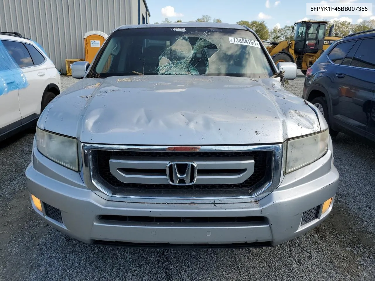 2011 Honda Ridgeline Rts VIN: 5FPYK1F45BB007356 Lot: 73854154