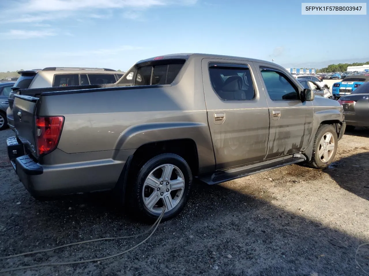 5FPYK1F57BB003947 2011 Honda Ridgeline Rtl