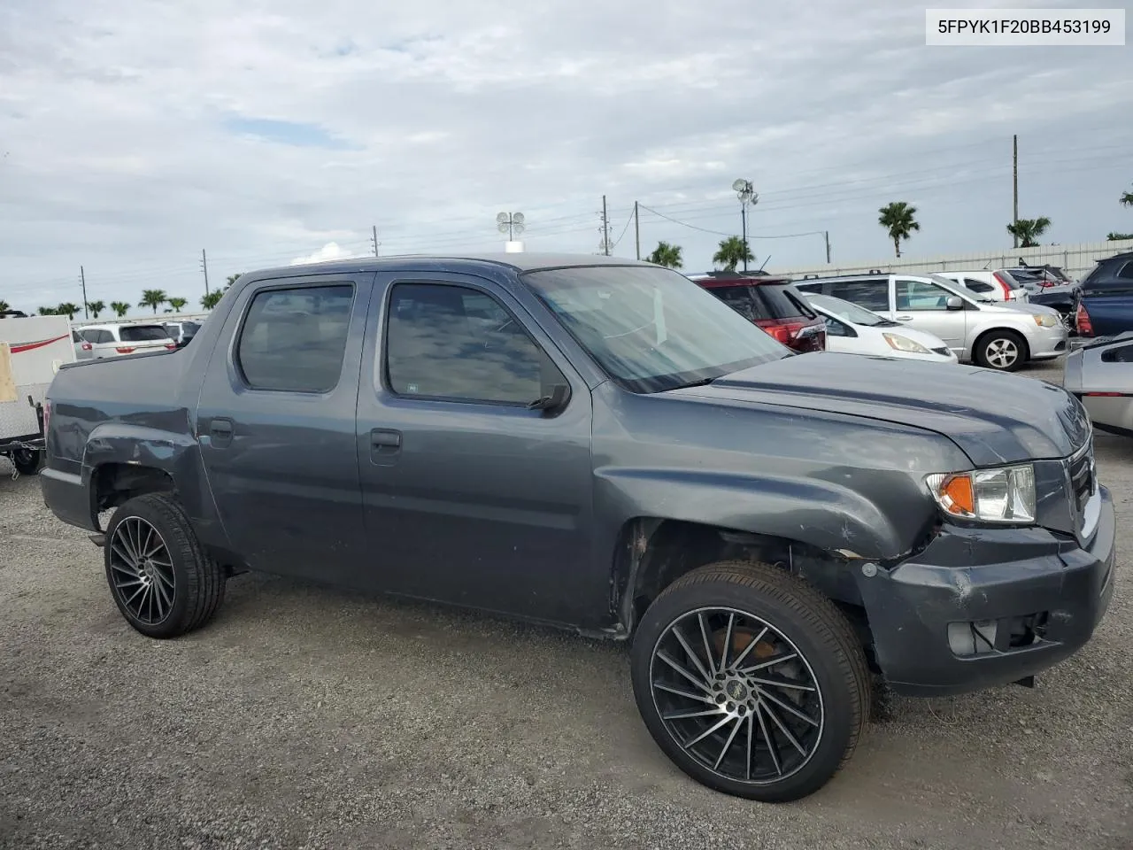 2011 Honda Ridgeline Rt VIN: 5FPYK1F20BB453199 Lot: 74787464