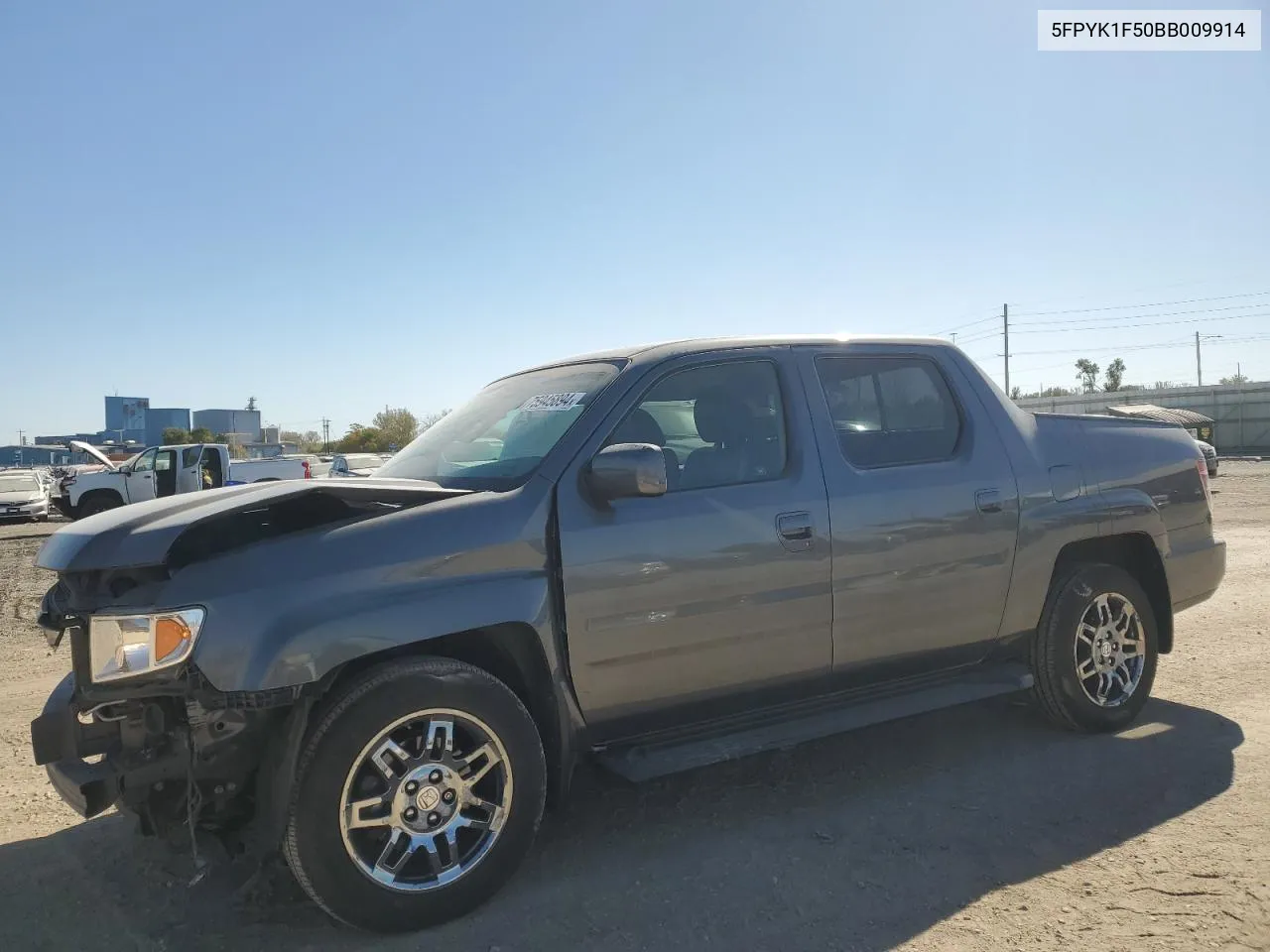 2011 Honda Ridgeline Rtl VIN: 5FPYK1F50BB009914 Lot: 75945894