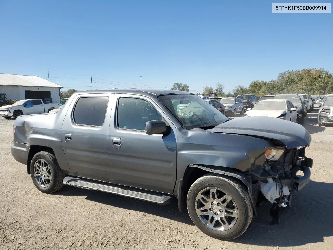 2011 Honda Ridgeline Rtl VIN: 5FPYK1F50BB009914 Lot: 75945894