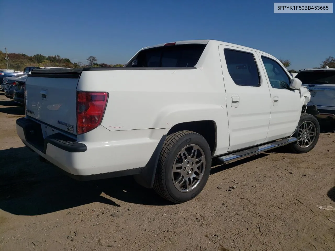 2011 Honda Ridgeline Rtl VIN: 5FPYK1F50BB453665 Lot: 76825914