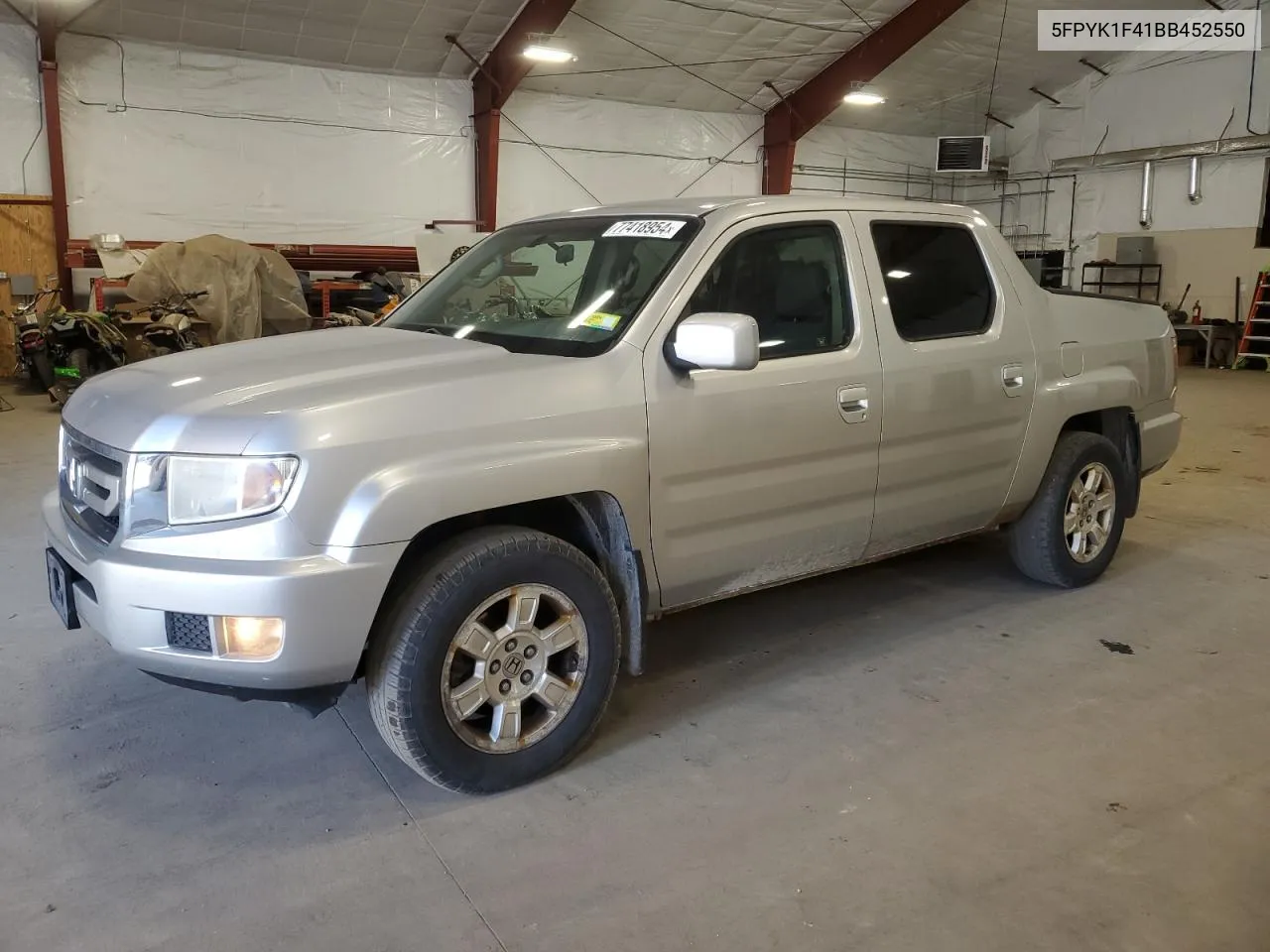 2011 Honda Ridgeline Rts VIN: 5FPYK1F41BB452550 Lot: 77418954