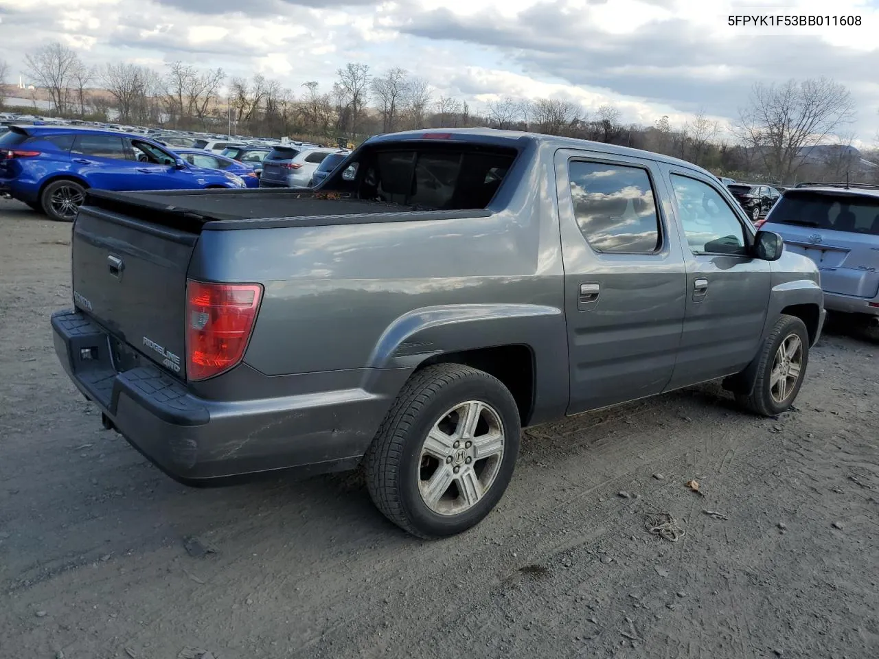 2011 Honda Ridgeline Rtl VIN: 5FPYK1F53BB011608 Lot: 78705244