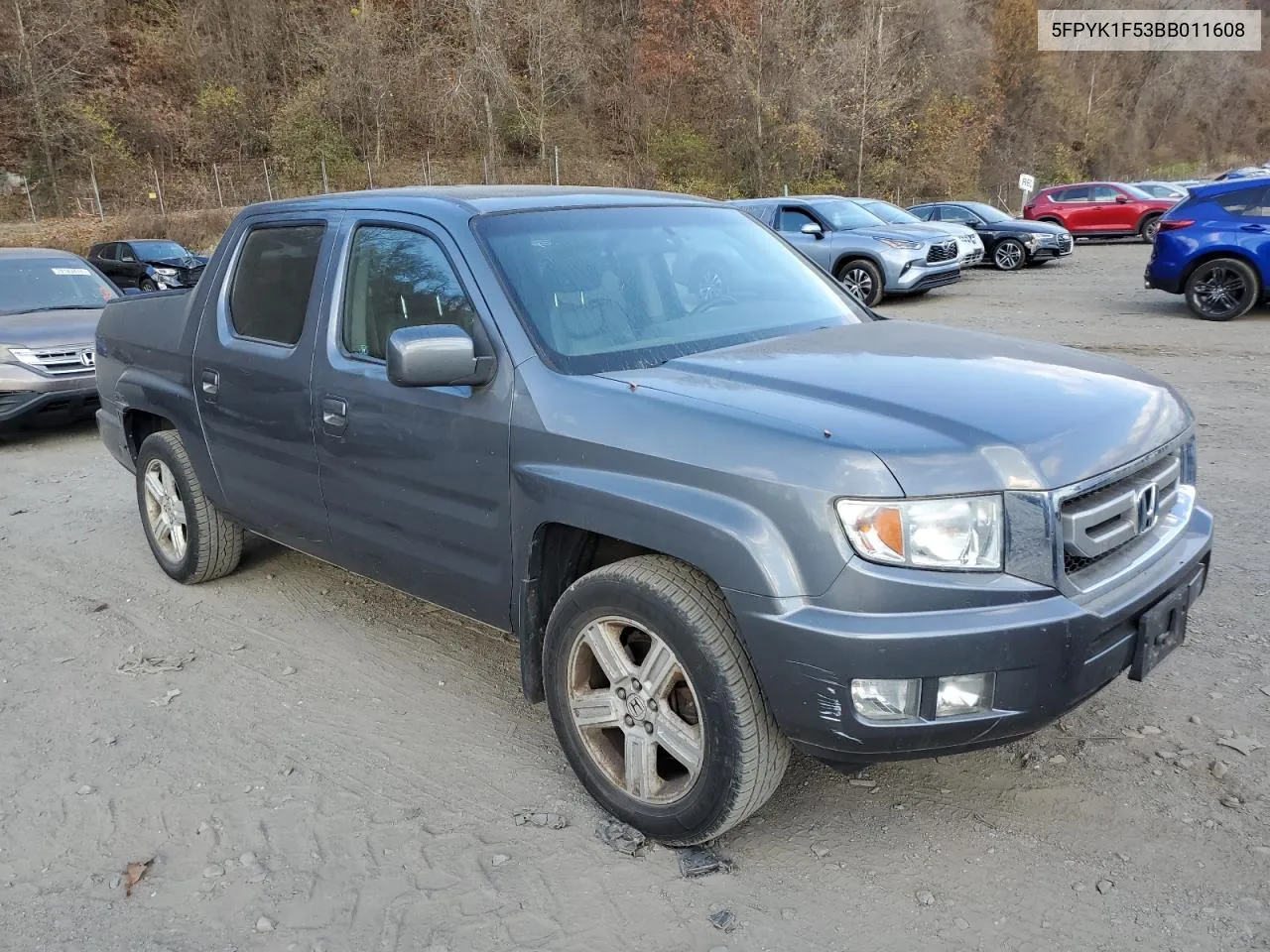 2011 Honda Ridgeline Rtl VIN: 5FPYK1F53BB011608 Lot: 78705244