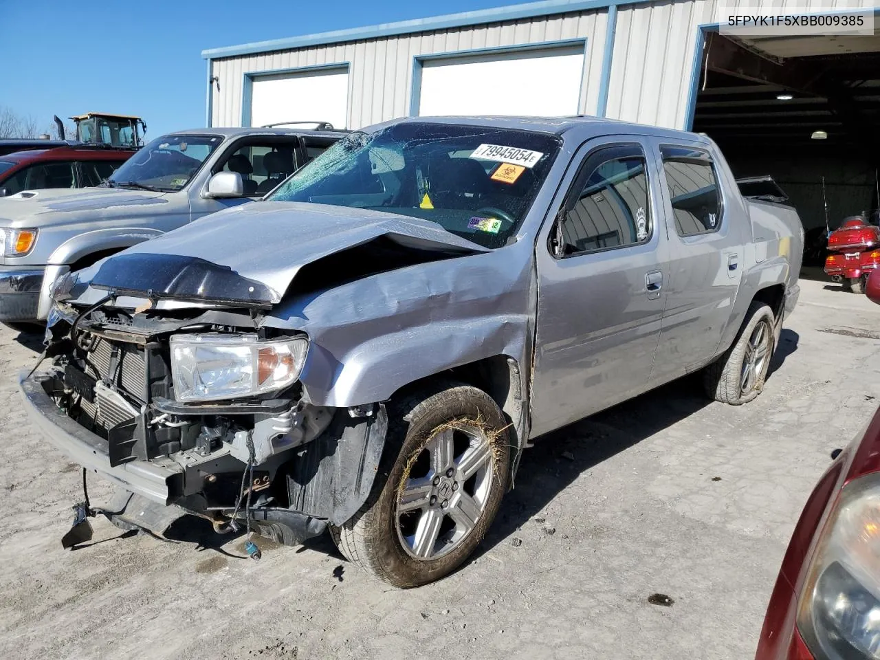 2011 Honda Ridgeline Rtl VIN: 5FPYK1F5XBB009385 Lot: 79945054