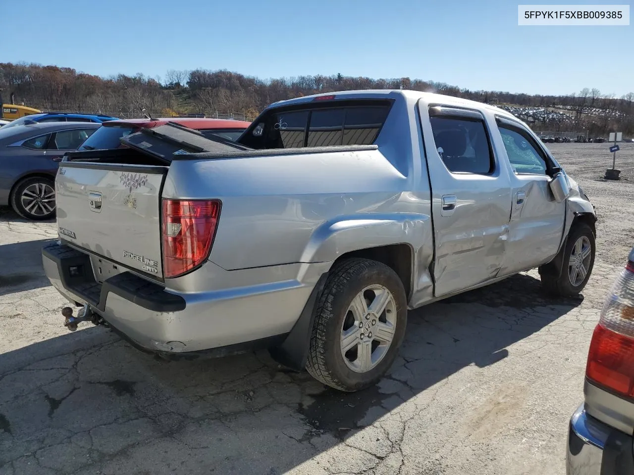 2011 Honda Ridgeline Rtl VIN: 5FPYK1F5XBB009385 Lot: 79945054