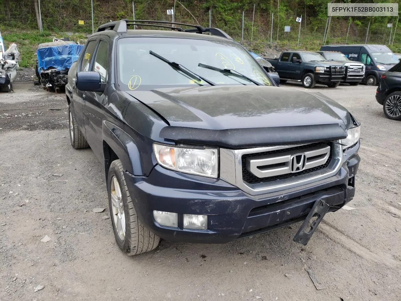 2011 Honda Ridgeline Rtl VIN: 5FPYK1F52BB003113 Lot: 81040274