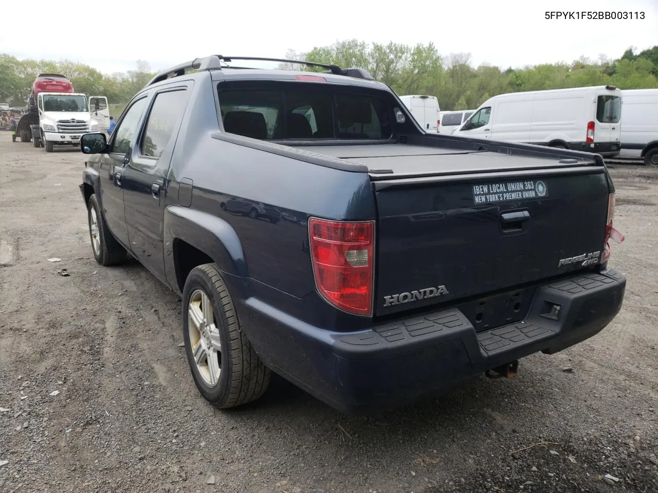 2011 Honda Ridgeline Rtl VIN: 5FPYK1F52BB003113 Lot: 81040274