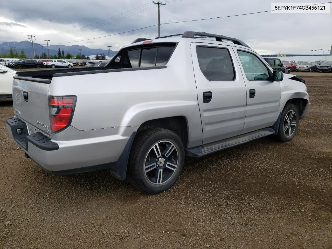 2012 Honda Ridgeline Sport VIN: 5FPYK1F74CB456121 Lot: 67953974