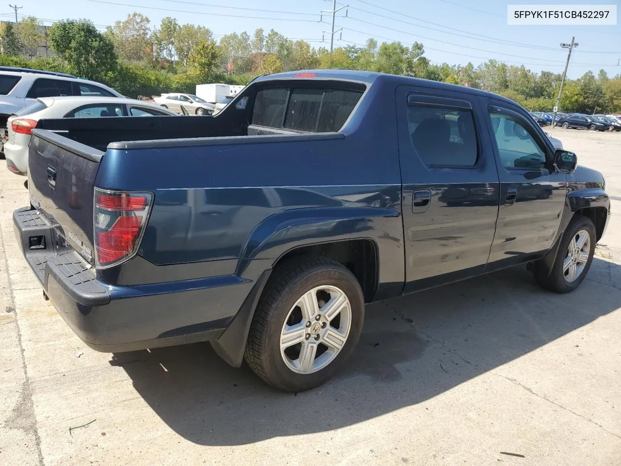 2012 Honda Ridgeline Rtl VIN: 5FPYK1F51CB452297 Lot: 69571724