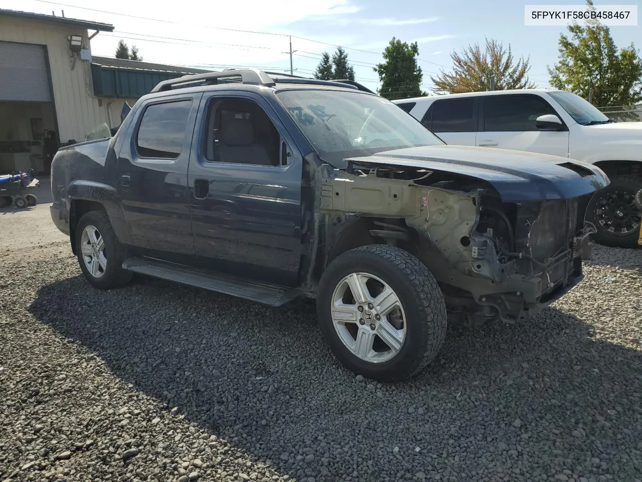 2012 Honda Ridgeline Rtl VIN: 5FPYK1F58CB458467 Lot: 71584384