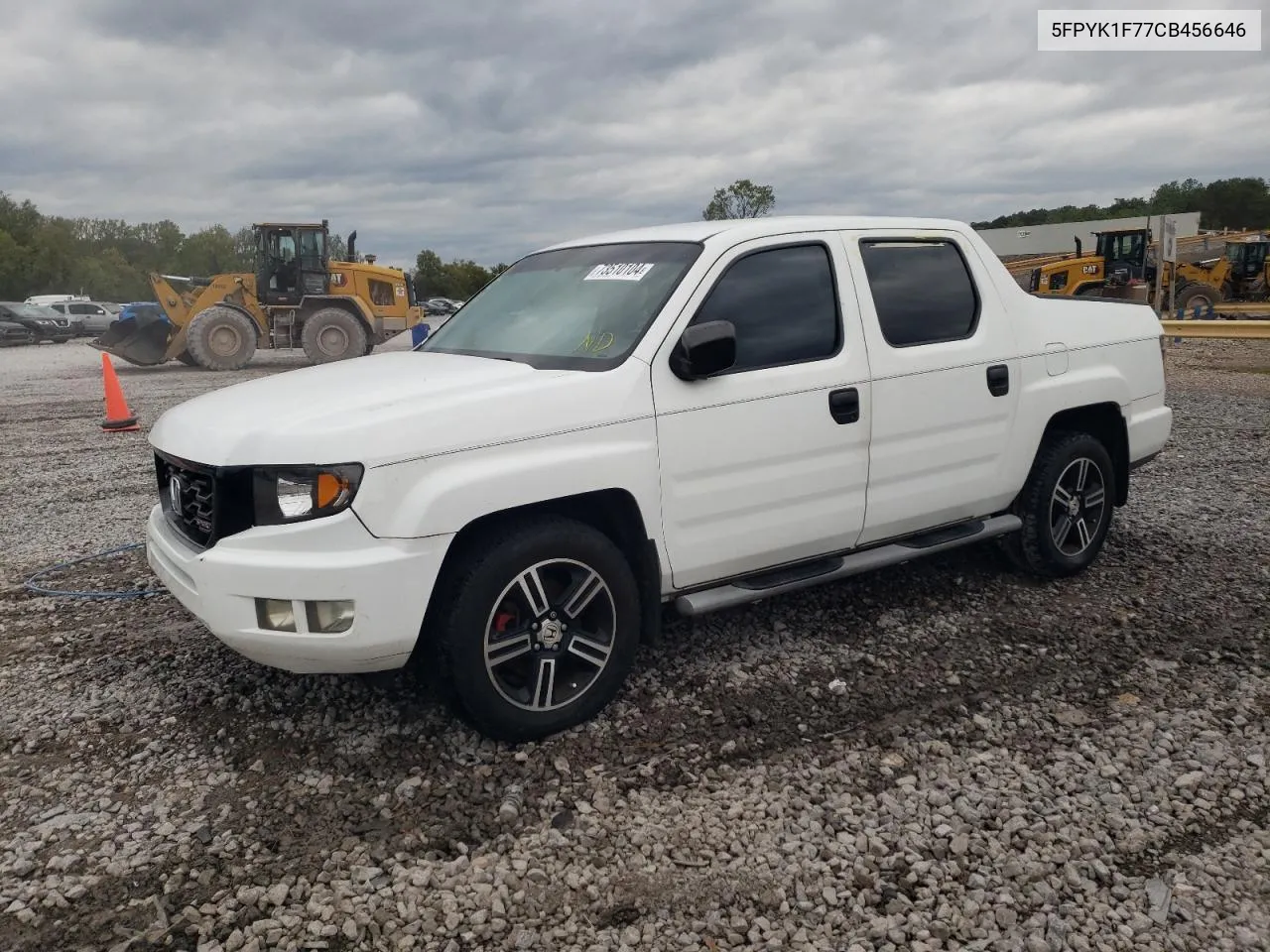 2012 Honda Ridgeline Sport VIN: 5FPYK1F77CB456646 Lot: 73510104