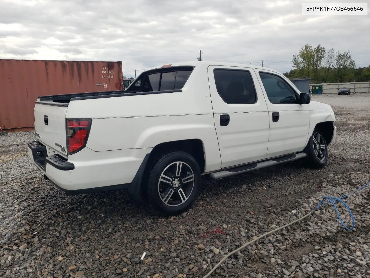 2012 Honda Ridgeline Sport VIN: 5FPYK1F77CB456646 Lot: 73510104