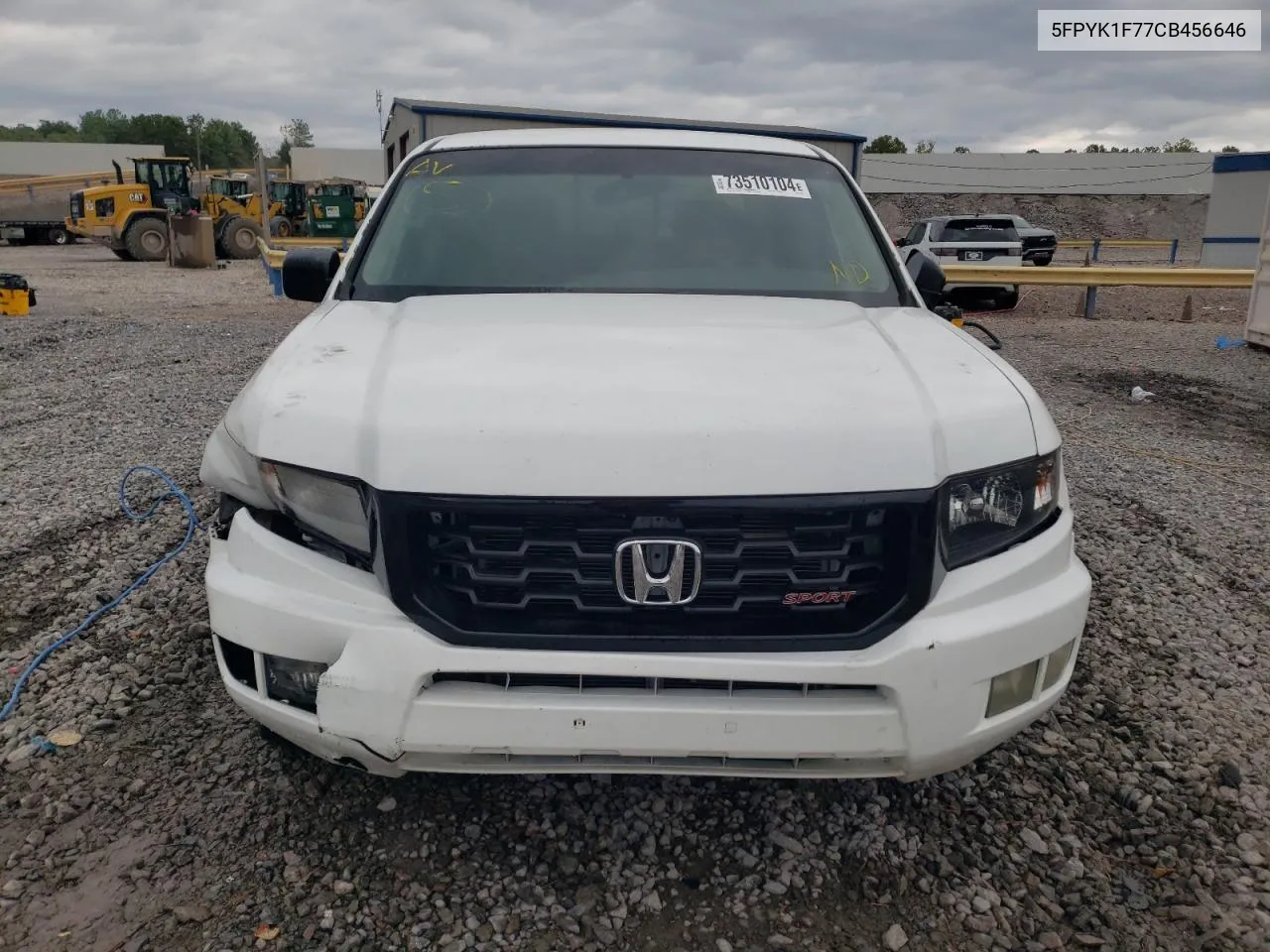 2012 Honda Ridgeline Sport VIN: 5FPYK1F77CB456646 Lot: 73510104