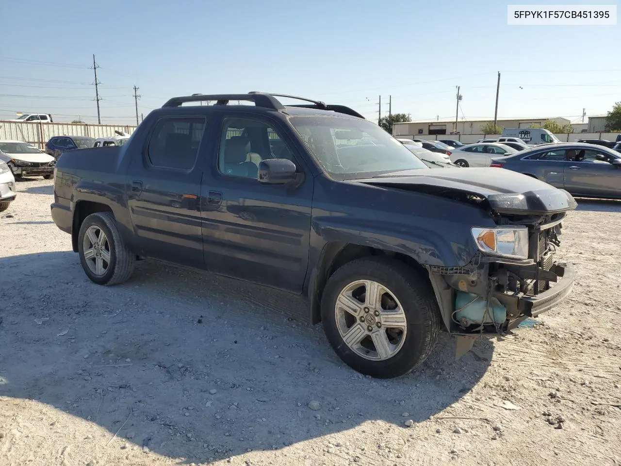 2012 Honda Ridgeline Rtl VIN: 5FPYK1F57CB451395 Lot: 73943964