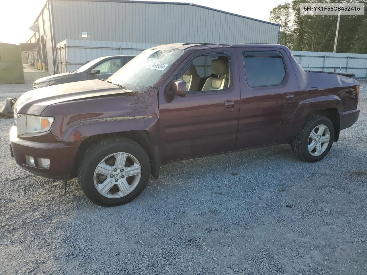 2012 Honda Ridgeline Rtl VIN: 5FPYK1F55CB452416 Lot: 74663084