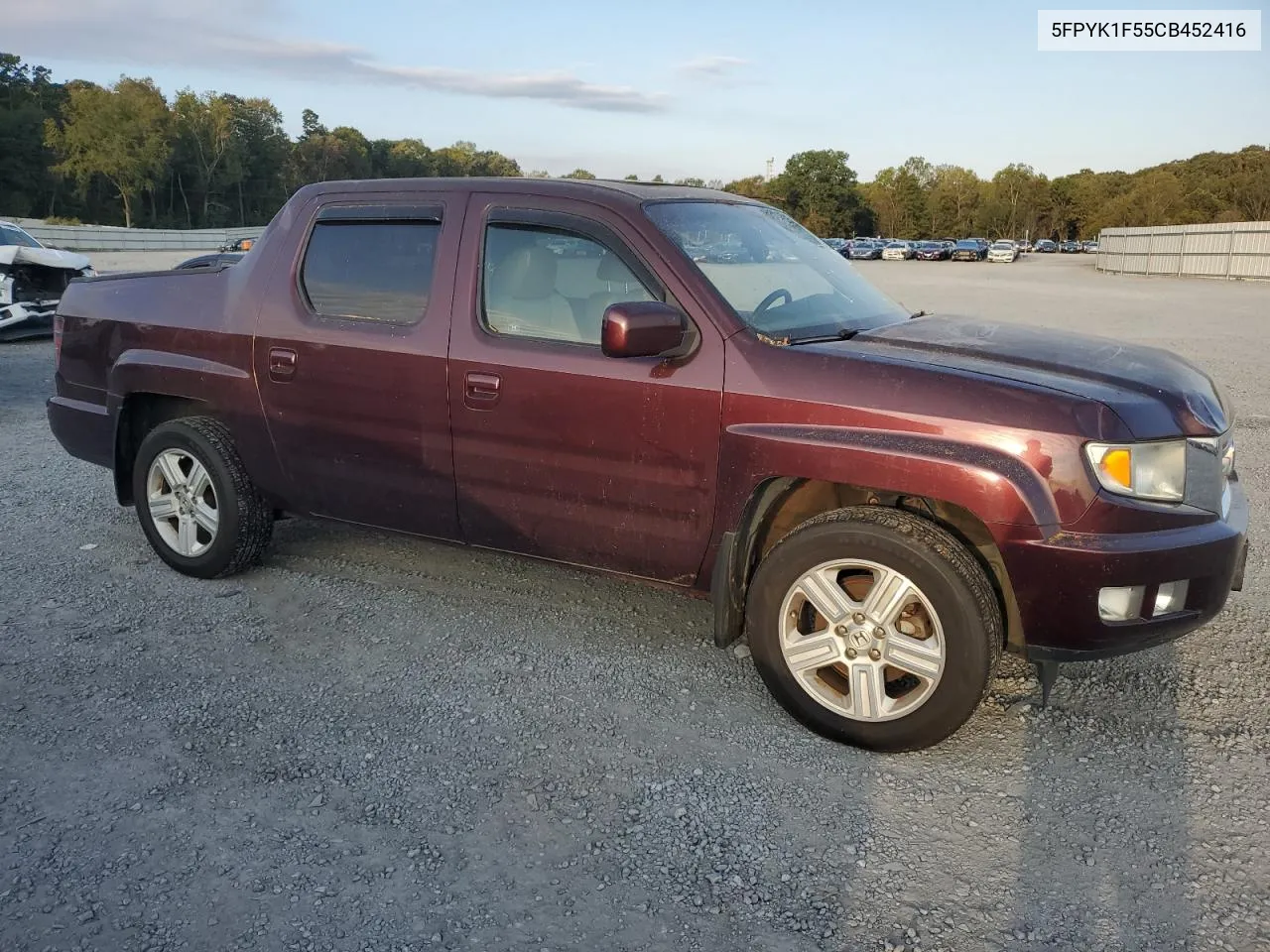 2012 Honda Ridgeline Rtl VIN: 5FPYK1F55CB452416 Lot: 74663084