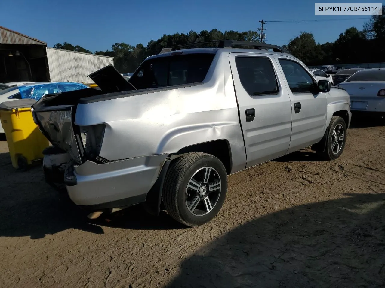 5FPYK1F77CB456114 2012 Honda Ridgeline Sport