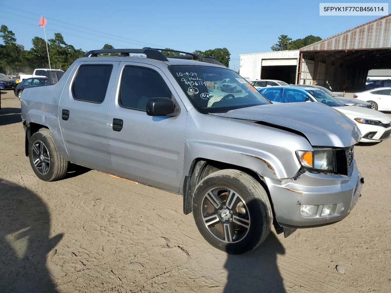 2012 Honda Ridgeline Sport VIN: 5FPYK1F77CB456114 Lot: 75874274