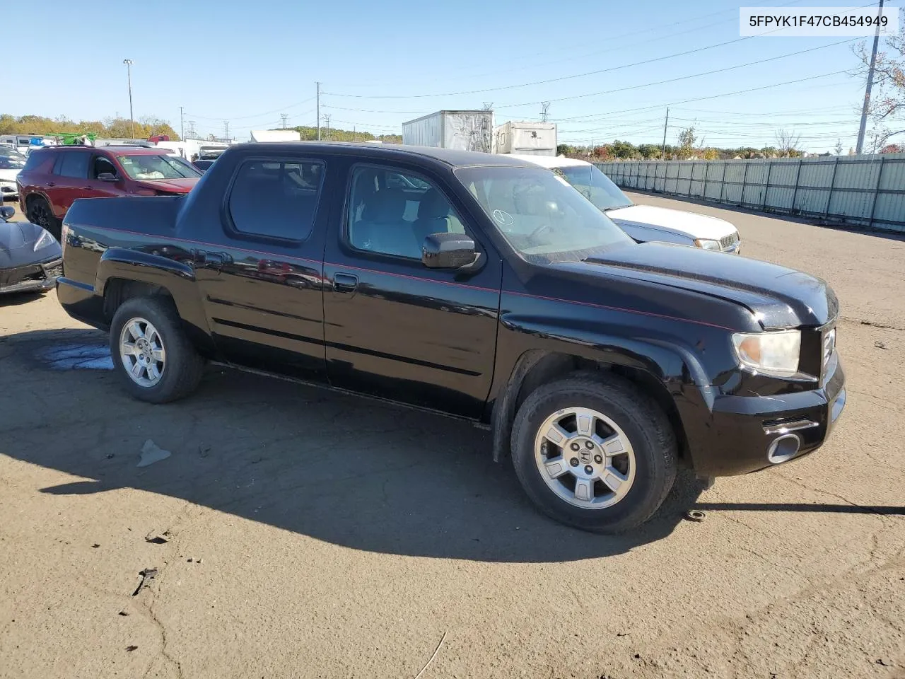 2012 Honda Ridgeline Rts VIN: 5FPYK1F47CB454949 Lot: 76261464