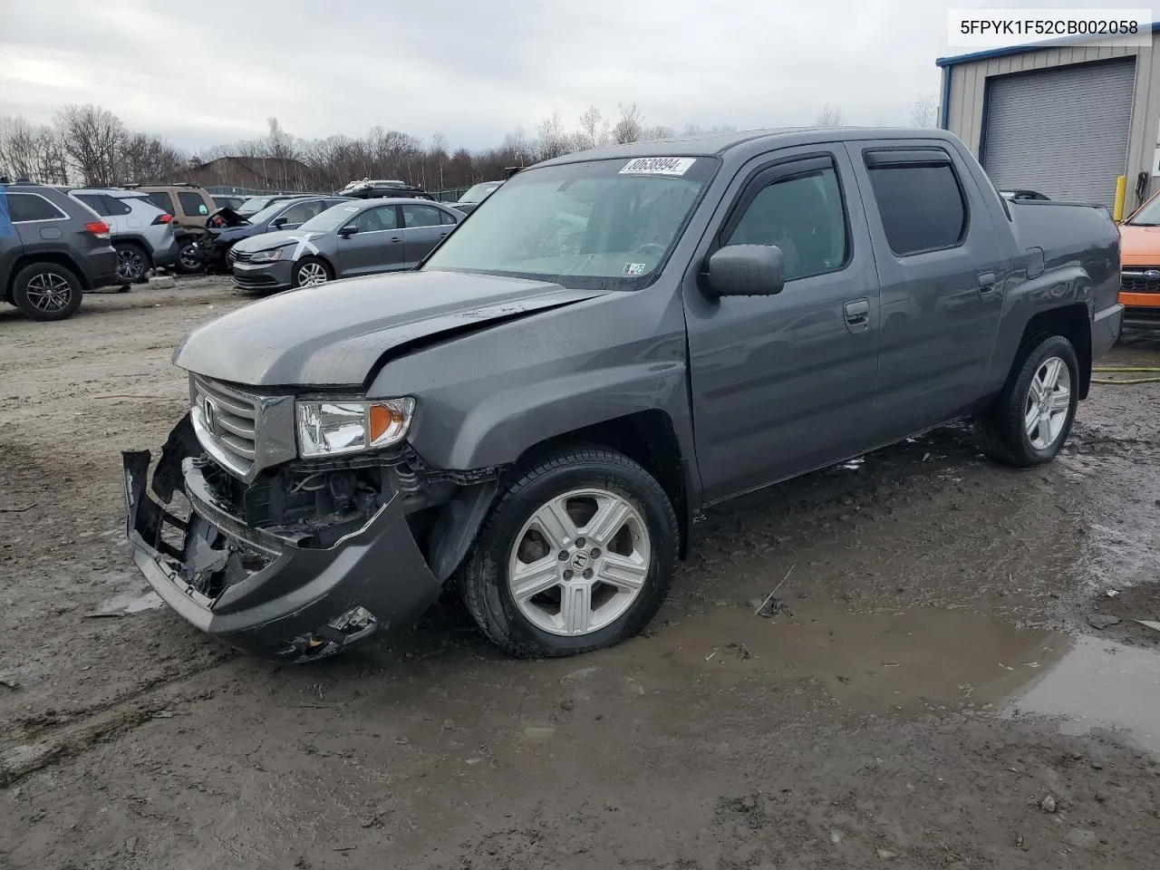 2012 Honda Ridgeline Rtl VIN: 5FPYK1F52CB002058 Lot: 80638994